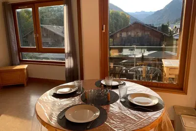 Image de Studio 2 étoiles lumineux à 600m du centre de Morzine avec tennis privatif et navette gratuite