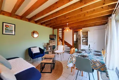 Image de Maison lumineuse à Carnac, 4 pièces, 55m², piscine chauffée, à 500m de la plage et des commerces, Wifi