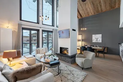 Image de Appartement neuf proche pistes, 4 chambres avec sauna et cheminée