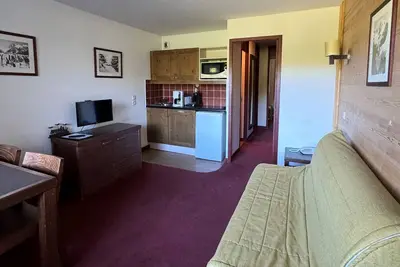 Image de Appartement au pied des pistes avec balcon et casier à skis