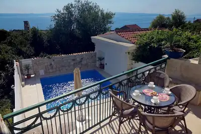 Image de Villa with heated pool, sea view - a few minutes from the beach