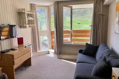 Image de Studio 25m² avec balcon sud\/est, 4 couchages, cuisine équipée, Tv