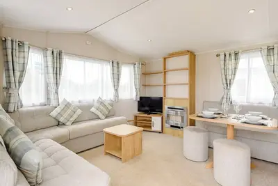 Superior 12ft-wide caravan with two twin with four singles.