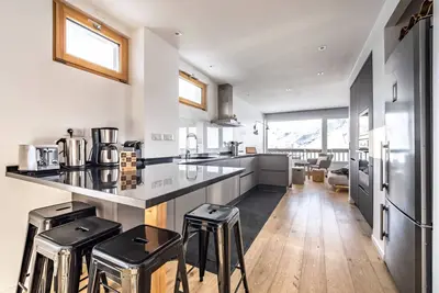Image de Appartement rénové, 5 pièces, skis aux pieds avec balcon et Wifi