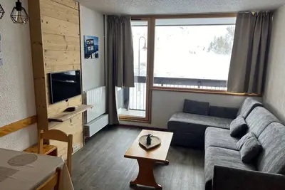Image de Studio lumineux proche des pistes avec balcon, pour 6 pers. , animaux acceptés, wifi