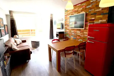 Image de Studio lumineux au pied des pistes avec balcon sud, 4 pers, animaux acceptés