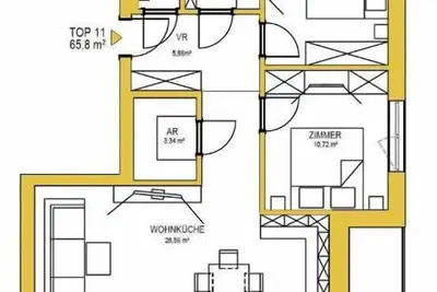 Image de Appartement 3 mit 2 Schlafzimmer, Bad, 2 Wc - Sun Hill Appartements