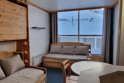 Image de Studio Divisible Ski aux Pieds avec Balcon Ă Aime 2000