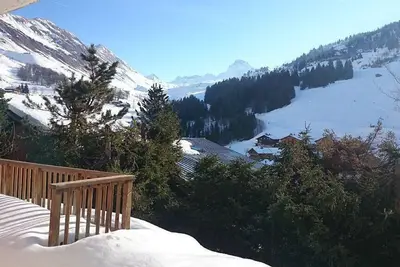 Image de Wifi, Rez-de-chaussée, vue montagne, terrasse, casier à ski, 94m², Le Grand Bornand