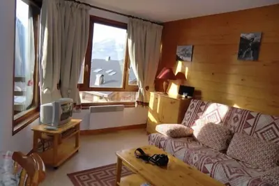 Image de 300m du centre station, Rez-de-chaussée, balcon, parking, télévision, casier à ski, 27m², Châtel
