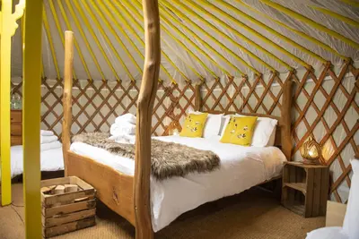 Image de With views across Wether Fell, waking up in Goldfinch Yurt is like no other