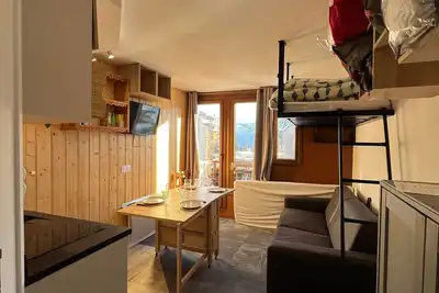 Image de Avoriaz Centre - Studio rénové 3/4 pers, balcon exposé Sud, à proximité Festival et pistes de ski