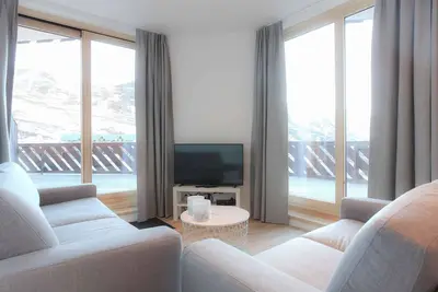 Image de Appart 6 pers. rénové, terrasse sud, ski aux pieds, WiFi, conciergerie