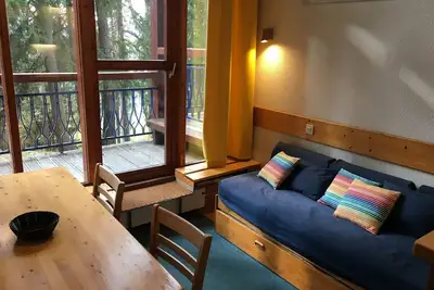 Image de Duplex 8 pers au calme avec terrasse, parking et navettes – Arc 1800