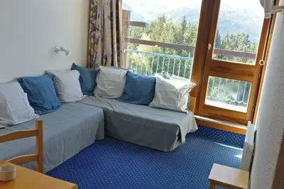 Image de Studio confortable au pied des pistes avec balcon, wifi et cuisine équipée