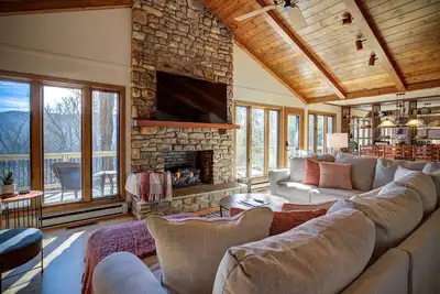 Mtn Retreat with Fireplace, Views, and Large Porch
