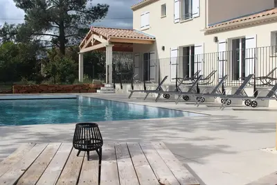 Image de Family house on the heights of St Julien de Peyrolas near the Ardeche