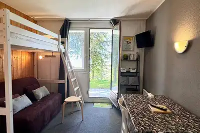 Image de Studio cosy près des pistes avec terrasse et Wifi