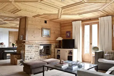 Image de Superbe appartement avec cheminée et vue Mont-Blanc