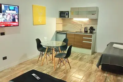 Image de Moderna Suite Jarín, Cocina Full Equipada! Ducha Escocesa y Espejo Led Bluetooth