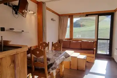 Image de Studio cosy sur les pistes avec balcon