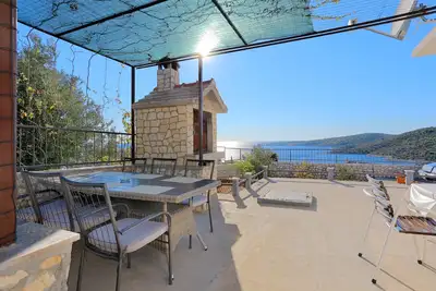 Image de Appartement de deux chambres avec la terrasse et la vue sur le mer Kanica, Rogoznica (A-19986-a)