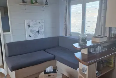 Image de Mobil home 6 personnes avec accès à la mer