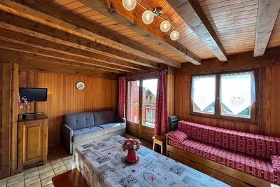 Image de Les Saisies - Appartement T2 pour 6 pers. , balcon, parking, vue sud