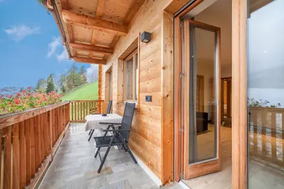 Image de Appartement \"Residence Kalchgruberhof Fichte\" avec vue sur le lac, jardin et Wi-Fi.