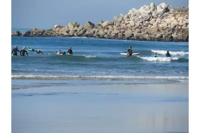 The lapping of the sea