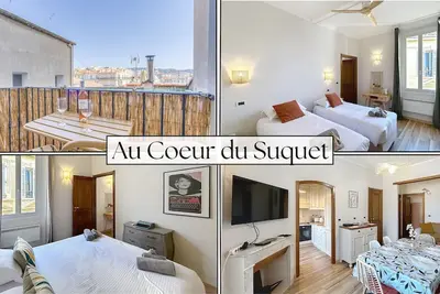 Cannes : au coeur du suquet bel appartement avec balcon au calme