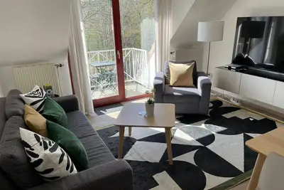 Image de Ferienwohnung \"Nils Holgerson\" mit Balkon zwischen Strand, Wald & Wiese im SĂĽdosten der Insel RĂĽgen!