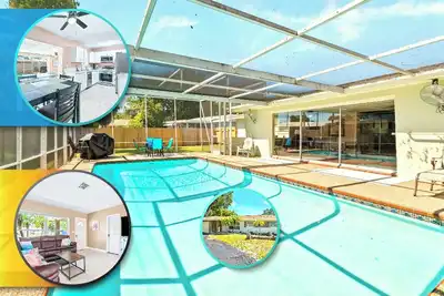 Image de 🏖️ Sunshine, Beaches and a Beautiful Pool Inside a Large Screened in Lanai!