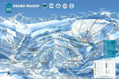 Image de studio montagne grand massif ski aux pieds