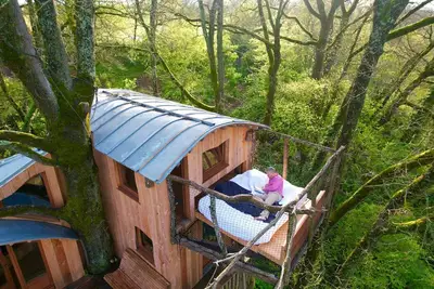 Image de Cabane perchée / sauna & bain froid / baignade naturelle partagée