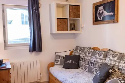 Image de Appartement cosy, 4 pers, Val Thorens, skis aux pieds, balcon, cuisine équipée