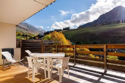 Image de Très belle terrasse face aux pistes pour cet appartement