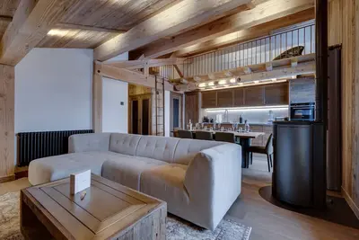 Image de Grand appartement 3 chambres avec balcon et poêle, proche pistes à La Rosière