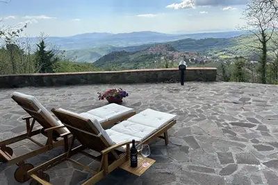 Villa Casale \"Il Diaccio\" with panoramic views of the Tuscan Maremma