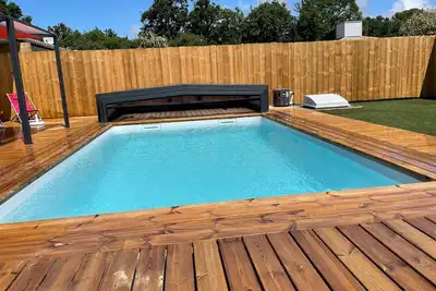 Image de New Proche Soulac/mer et plage maison climatisée avec piscine privée chauffée