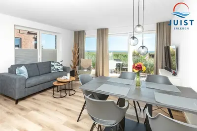 Image de Family and dog-friendly modern vacation apartment with south-facing terrace on the mudflats