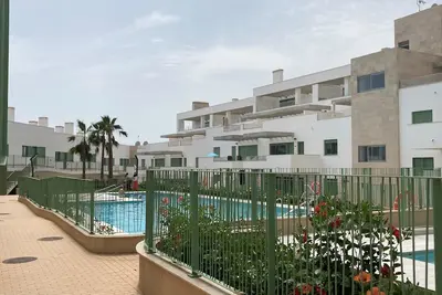 Beachfront apartment with large terrace