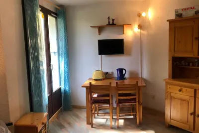 Image de Studio cosy à Pra-Loup 1500, 4 pers, balcon, casier à skis, proches commodités