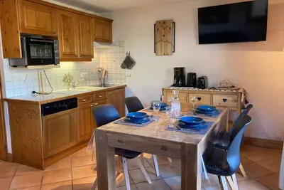 Image de Appartement 2 pièces cabine avec piscine et parking pour 4 personnes, Les Houches