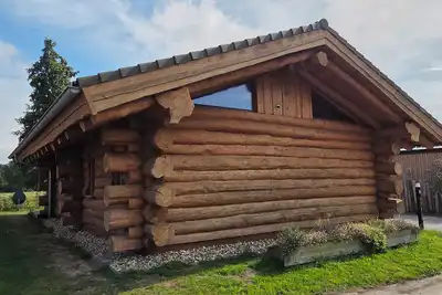 Image de Wooden Lodge pour 6 pers. avec terrasse près mer des Wadden