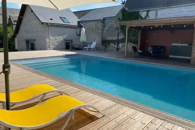 Gite 4/6p En Bord De Loire Avec Piscine Chauffee