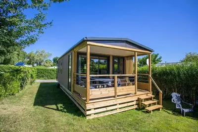 Image de Mobilhome Aven Premium 28 m² 2 chambres \/ terrasse couverte + Tv + Lv + Draps 4 personnes