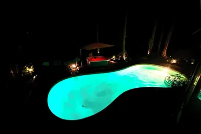 Image de Resort Style home living w\/Hottub, outdoor shower and heated pool.