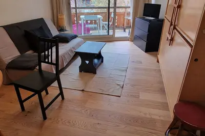 Image de Studio 4 pers avec balcon, au pied des pistes, proche Esf et remontées mécaniques