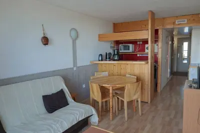 Image de Studio fonctionnel pour 4 pers. à Arc 2000, vue Mont Blanc, animaux acceptés